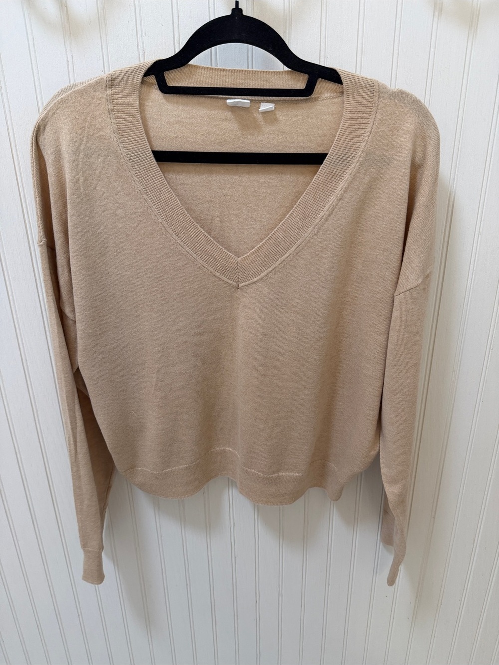 GAP Beige V-Neck Lightweight Sweater